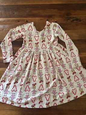 Hanna Andersson Dr. Seuss Cindy Lou Who Long Sleeve Dress Size 6
